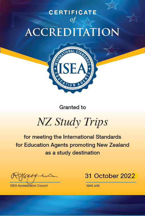 ISEA Agency NZ Study Trips 311022
